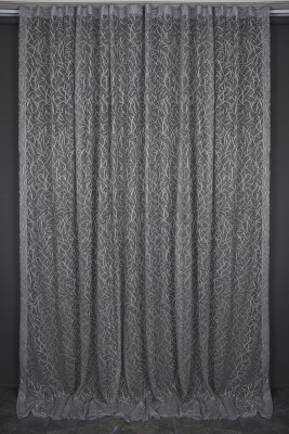 ÇALI MODEL GRİ RENK TEK KANAT PİLESİZ Fon Perde 300*260 cm - 5