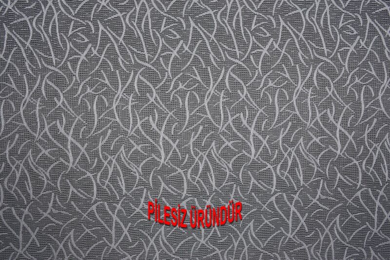 ÇALI MODEL GRİ RENK TEK KANAT PİLESİZ Hazır dikilmiş Fon Perde 150*260 cm - 2