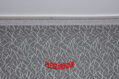 ÇALI MODEL GRİ RENK TEK KANAT PİLESİZ Hazır dikilmiş Fon Perde 150*260 cm - 5