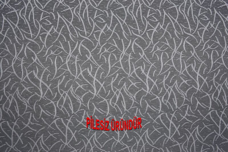 ÇALI MODEL GRİ RENK TEK KANAT PİLESİZ Hazır Fon Perde 200*260 cm - 2