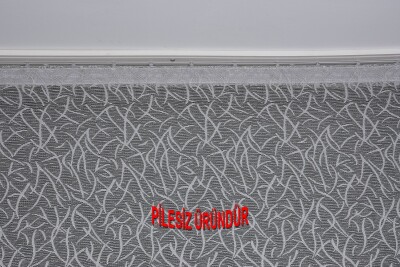 ÇALI MODEL GRİ RENK TEK KANAT PİLESİZ Hazır Fon Perde 200*260 cm - 5