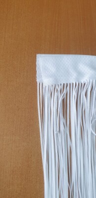 DÜZ İP BEYAZ RUSTİK EN 100 CM BOY 210 CM HAZIR İP PERDE - 1