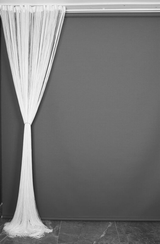 İP PERDE İNCE ZİNCİR BEYAZ RENK EN 300 CM BOY 280 CM - 9