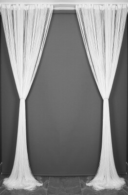 İP PERDE İNCE ZİNCİR BEYAZ RENK EN 300 CM BOY 280 CM - 11