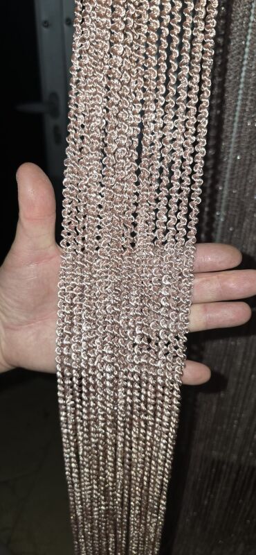 İP PERDE ÖZEL SERİ BUKLE PUDRA RENK (KORNİŞ+RUSTİK) EN 100 CM BOY 300 CM - 5