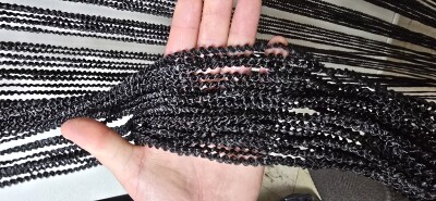 İP PERDE ÖZEL SERİ BUKLE SİYAH RENK (KORNİŞ & RUSTİK) EN 100 CM BOY 300 CM - 8