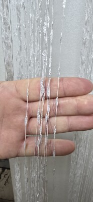 İP PERDE ÖZEL SERİ DANTEL KIRIK BEYAZ RENK (100 * 300) KORNİŞ VE RUSTİK KULLANIM - 8