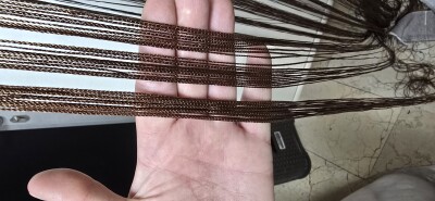 İP PERDE ÖZEL SERİ İNCE ZİNCİR KAHVERENGİ (100 EN 300 BOY) KORNİŞ VE RUSTİK KULLANIMLI - 8