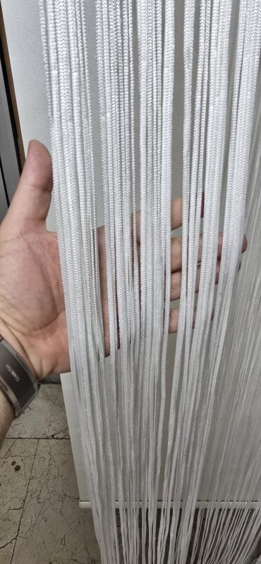 İP PERDE ÖZEL SERİ KALIN ZİNCİR BEYAZ RENK EN 100 CM BOY 300 CM - 7