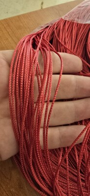 İP PERDE ÖZEL SERİ KALIN ZİNCİR KIRMIZI EN 100 CM BOY 300 CM KORNİŞ VEYA RUSTİK KULLANILABİLİR - 5
