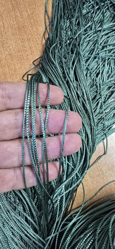 İP PERDE ÖZEL SERİ KALIN ZİNCİR KOYU YEŞİL RENK (KORNİŞ & RUSTİK) EN 100 CM BOY 300 CM - 5