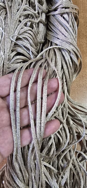 İP PERDE ÖZEL SERİ MEGA KALIN ZİNCİR GÜMÜŞ SİMLİ GOLD RENK (KORNİŞ & RUSTİK) EN 100 CM BOY 300 CM - 5
