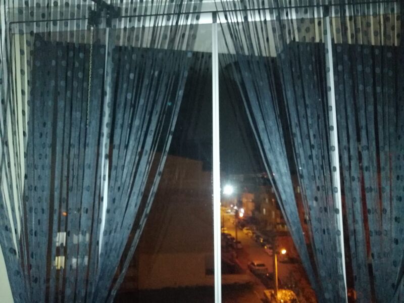 KÜÇÜK PUANLI MODEL ANTRASİT RENK HAZIR DİKİLMİŞ İP PERDE 180 * 280 cm - 1