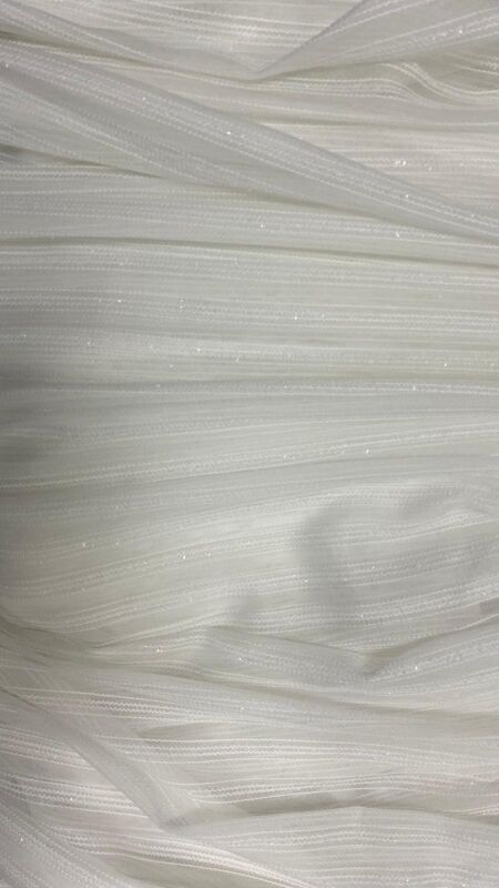 MAKARNA 550 MODEL SİMLİ KIRIK BEYAZ RENK HAZIR DİKİLMİŞ PİLELİ TÜL PERDE 300*260 - 1