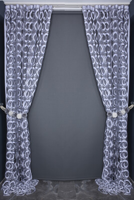 VAKKO MODEL GRİ ÇİFT RENK İP PERDE 300 X 270 cm - 6