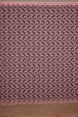 VAKKO MODEL PEMBE RENK İP PERDE HAZIR DÜĞMELERİ DİKİLMİŞ İP PERDE 300*270 cm - 2