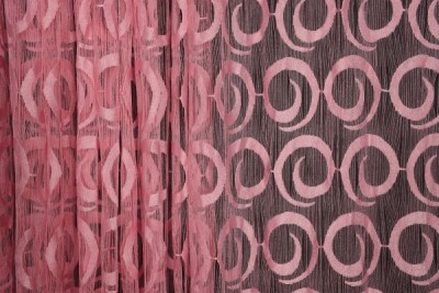 VAKKO MODEL PEMBE RENK İP PERDE HAZIR DÜĞMELERİ DİKİLMİŞ İP PERDE 300*270 cm - 3